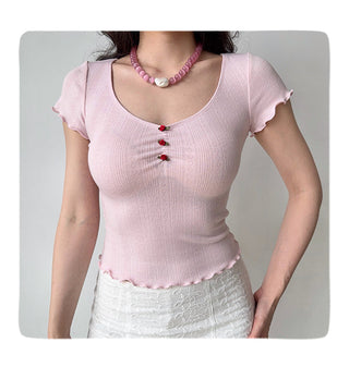 3D flower crop-top