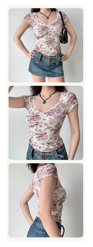 retro lace Top