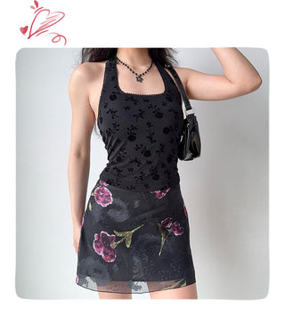 flocking halter vest