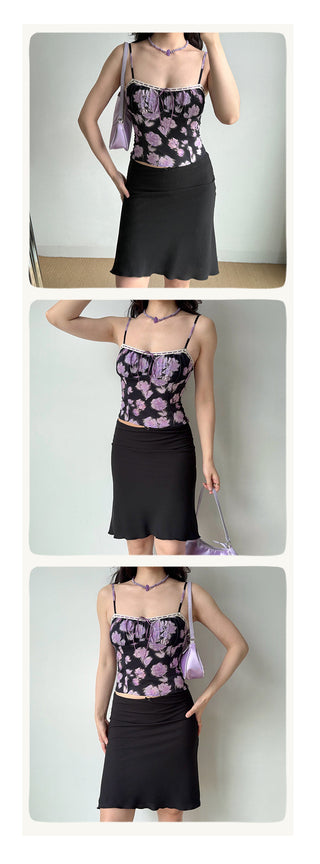 flower spaghetti top