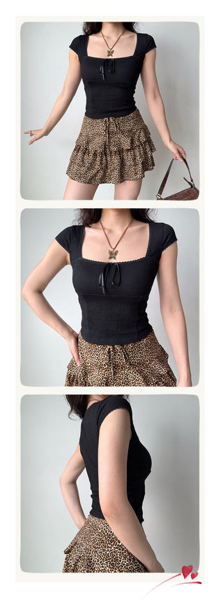 square collar Top