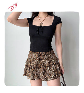 square collar Top