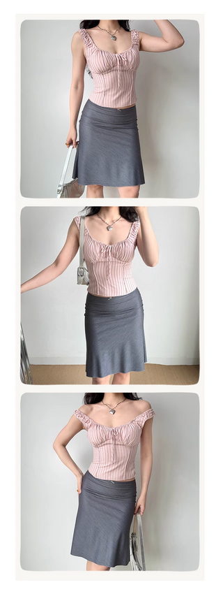 denim fishtail skirt