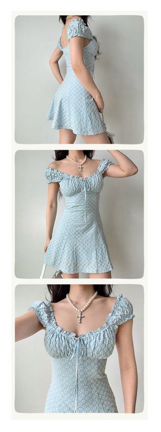 lace puff dress