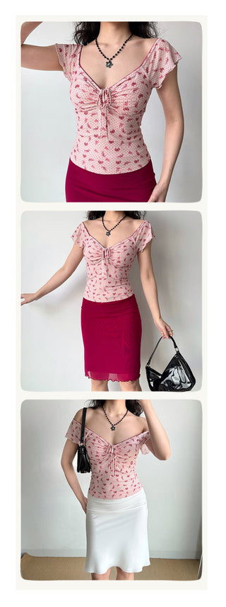 bow mesh Top