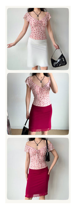 bow mesh Top