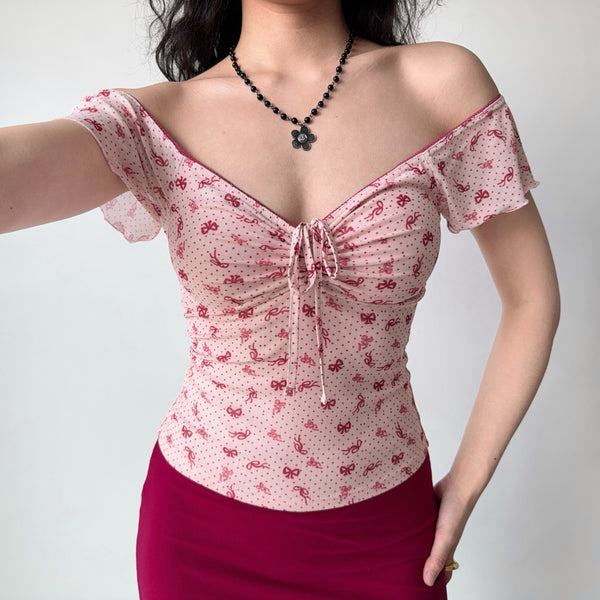 bow mesh Top