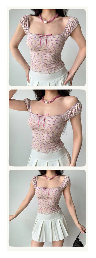 cherry print top