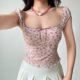 cherry print top