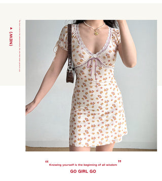 lace V-neck dress
