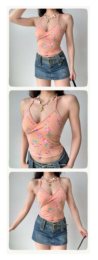 print halter top