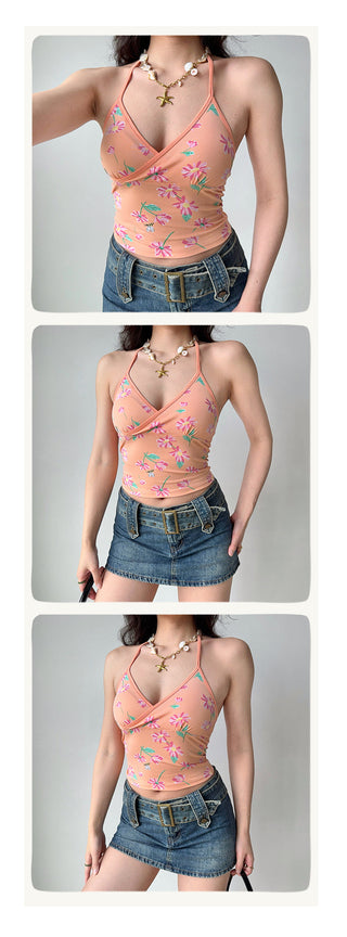 print halter top