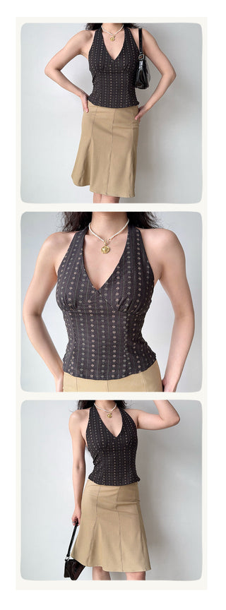 backless halter camisole