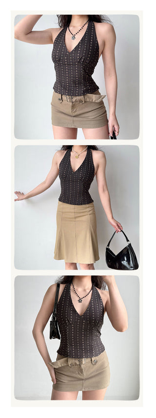 backless halter camisole