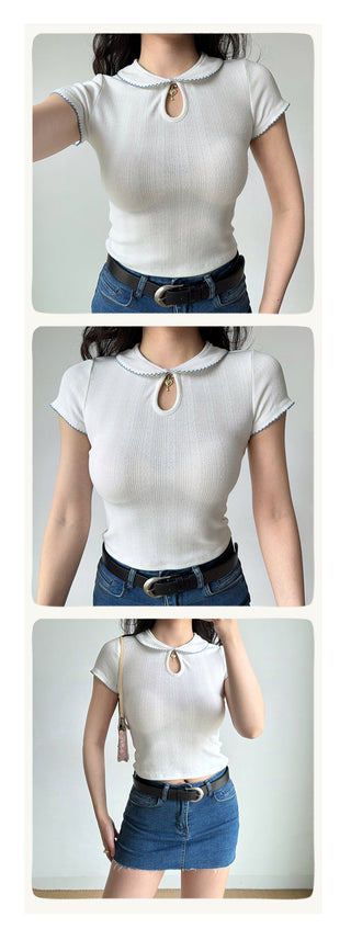 Peter Pan crop-top