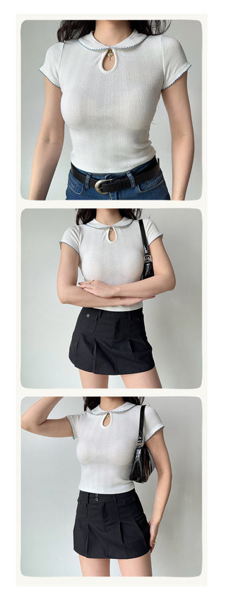 Peter Pan crop-top