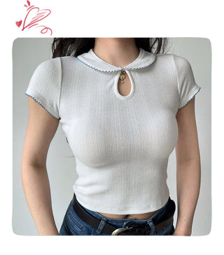 Peter Pan crop-top