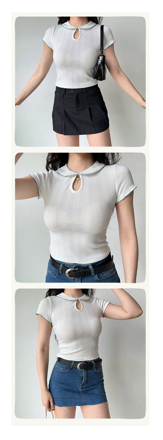Peter Pan crop-top