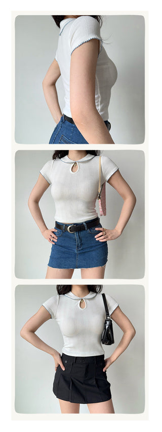 Peter Pan crop-top