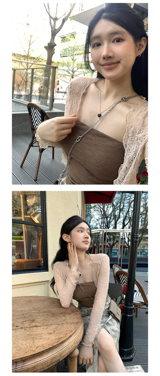khaki knit cardigan