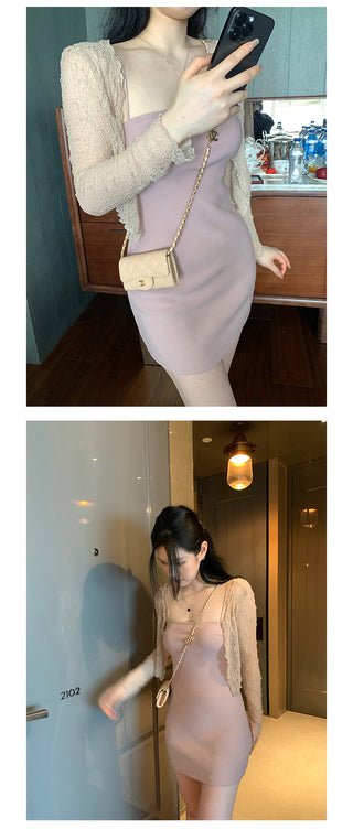 khaki knit cardigan