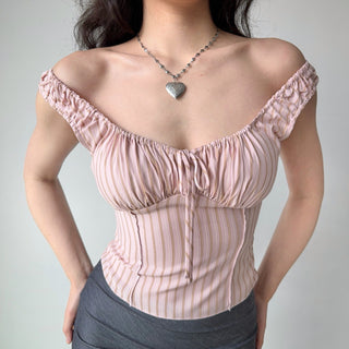 lace striped vest