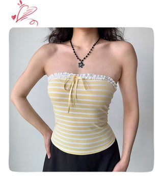 lace bow tube
