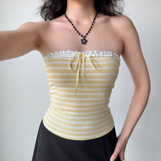 lace bow tube