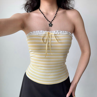 lace bow tube
