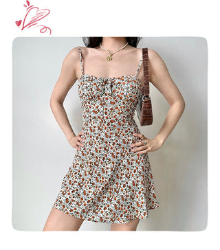 floral suspender skirt