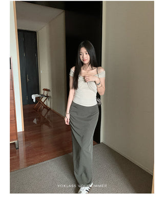 mid-waist straight dress