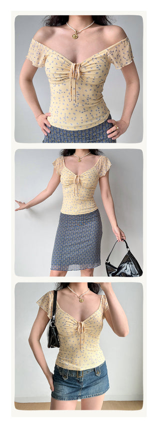 gauzy V-neck top