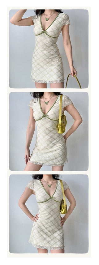 plaid lace dress 01