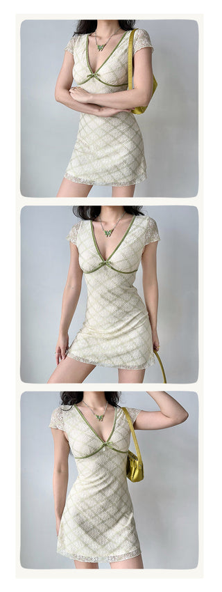 plaid lace dress 01