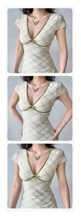 plaid lace dress 01