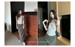 off-shoulder sleeveless top