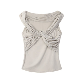 off-shoulder sleeveless top