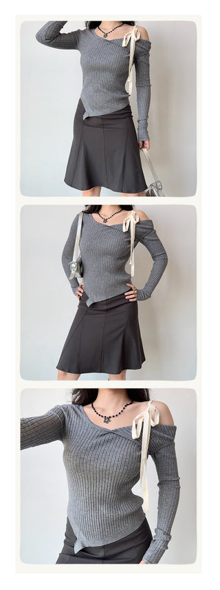 strap off-shoulder sweater
