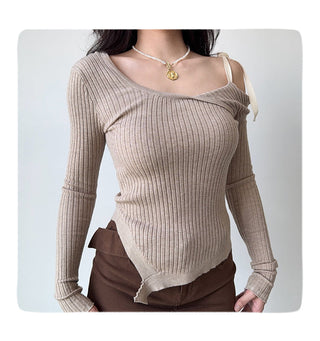 strap off-shoulder sweater