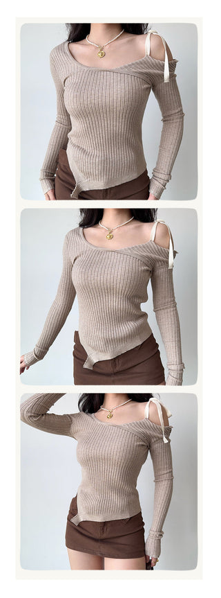 strap off-shoulder sweater