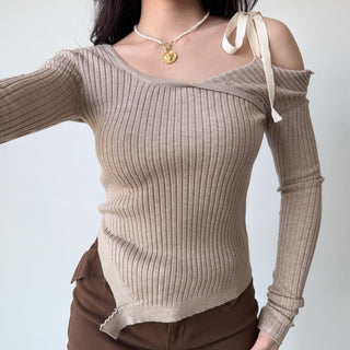 strap off-shoulder sweater