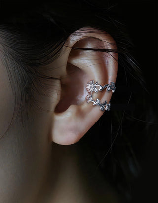 rose thorn clip earrings