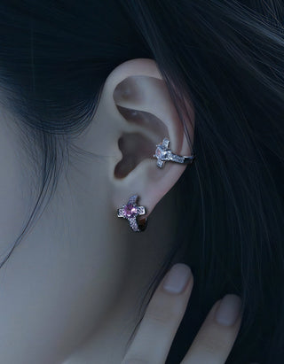 cross non-piercing earrings
