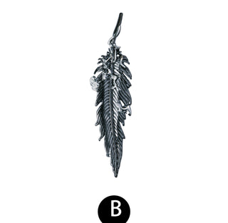 feather rose brooch