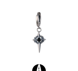 distressed cross earrings