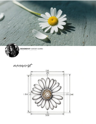 daisy stud earrings