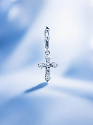 rhinestone cross earrings