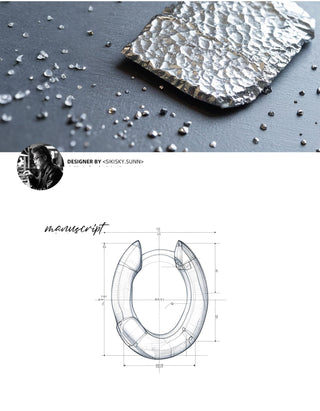 texture ear ring