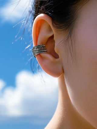 feather clip earrings