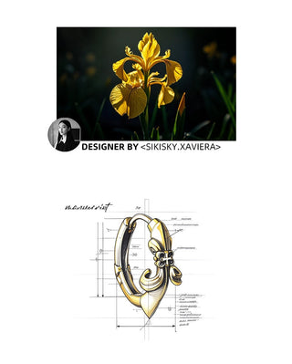 iris retro earrings